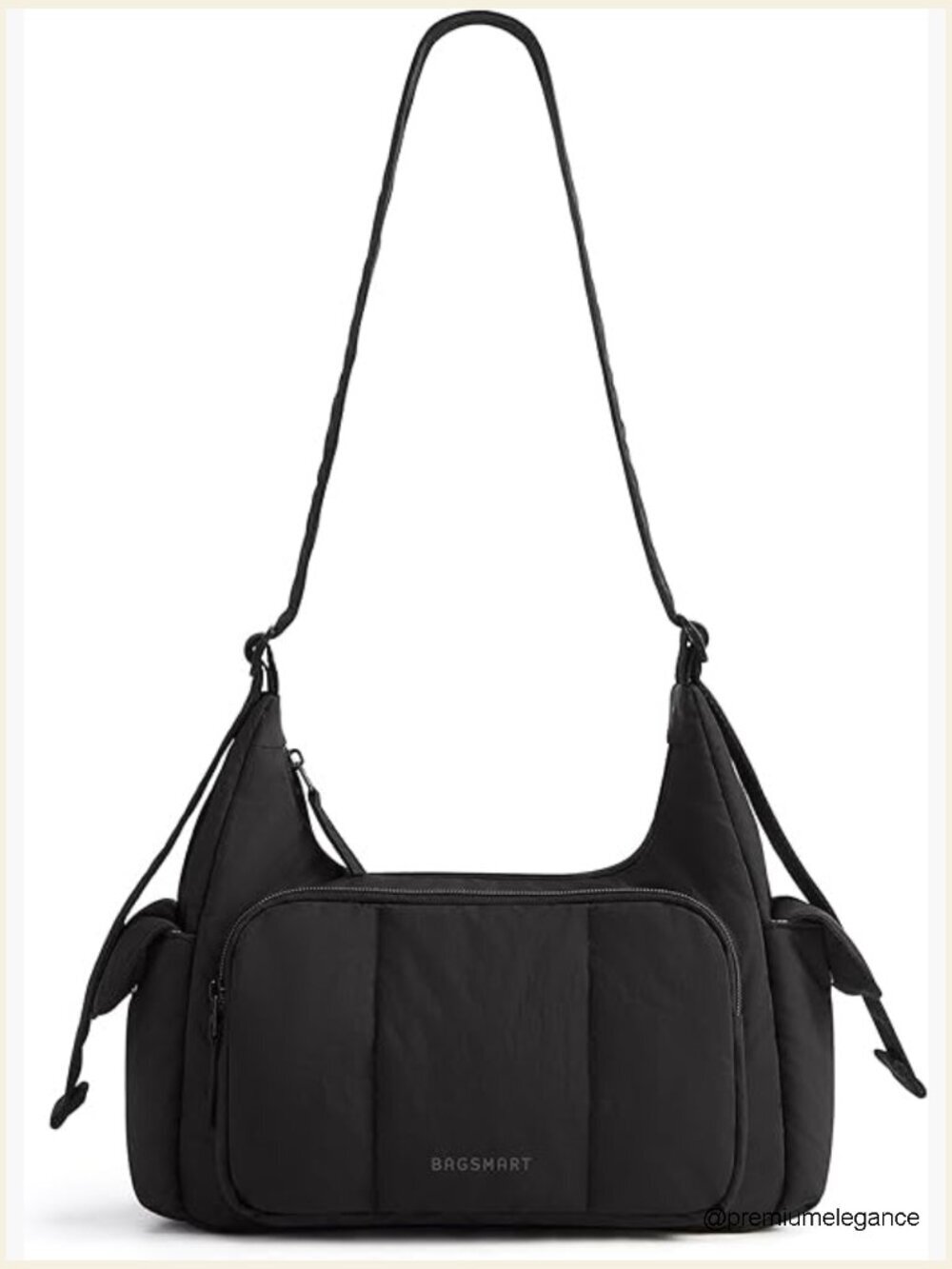 6L Crossbody Puffer Hobo Bag with Adjustable Strap, Nylon, Lightweight